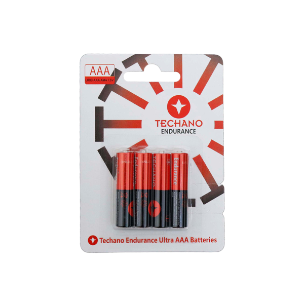 Techano AAA Endurance Ultra Alkaline Battery (4 Pack)