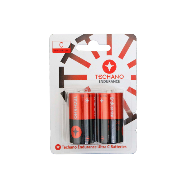 Techano C Endurance Ultra Alkaline Battery (2 Pack)